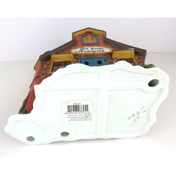 Holiday Time Oak Brooke Antiques Porcelain Lighted Building Village House 2000 - Picture 8 of 14